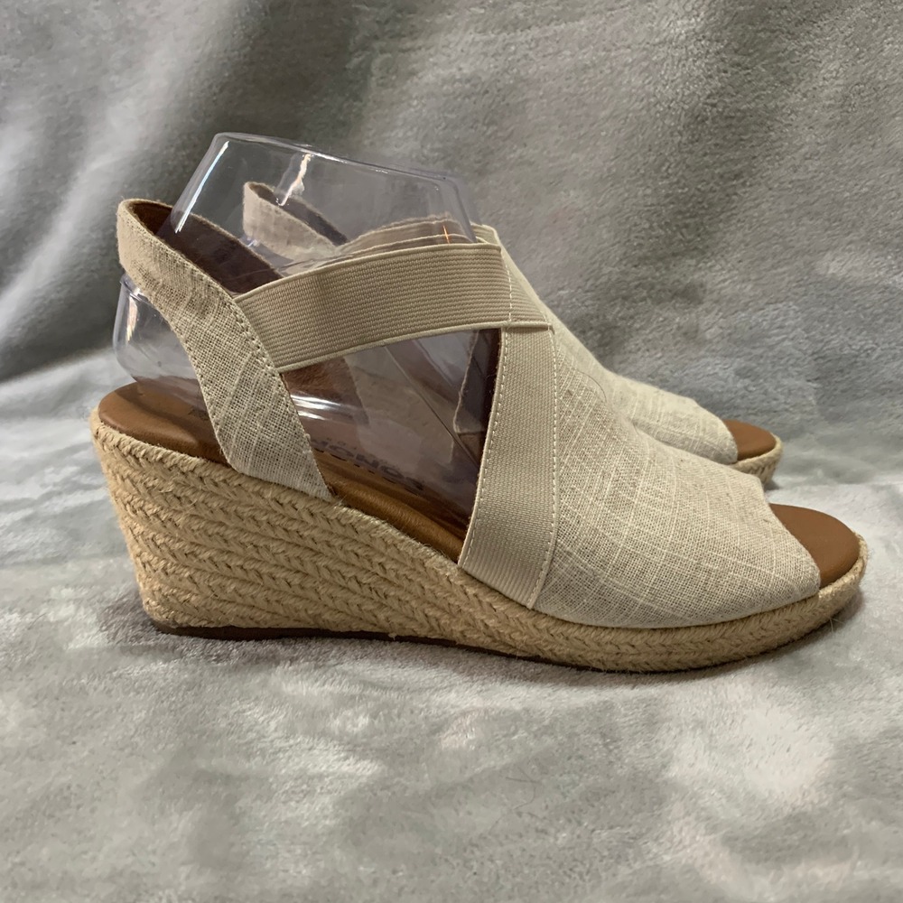 Sonoma Womens Vitalize Beige Espadrille Wedge Sandals 8.5 M Boho Resort Flaw - Picture 6 of 16
